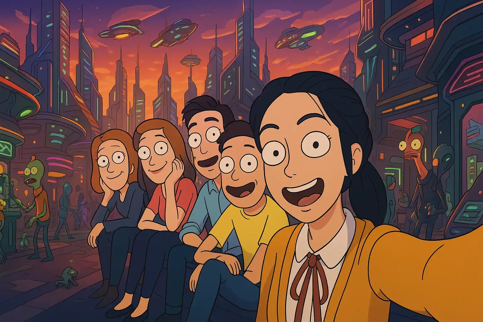 Gallery image 3 in rick-and-morty style